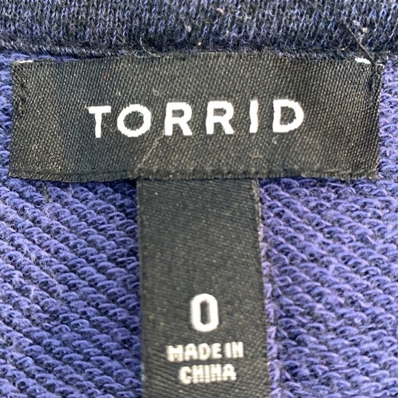 Women’s Torrid size 0 XL long sleeve button front Blue sweater jacket. - Picture 4 of 8
